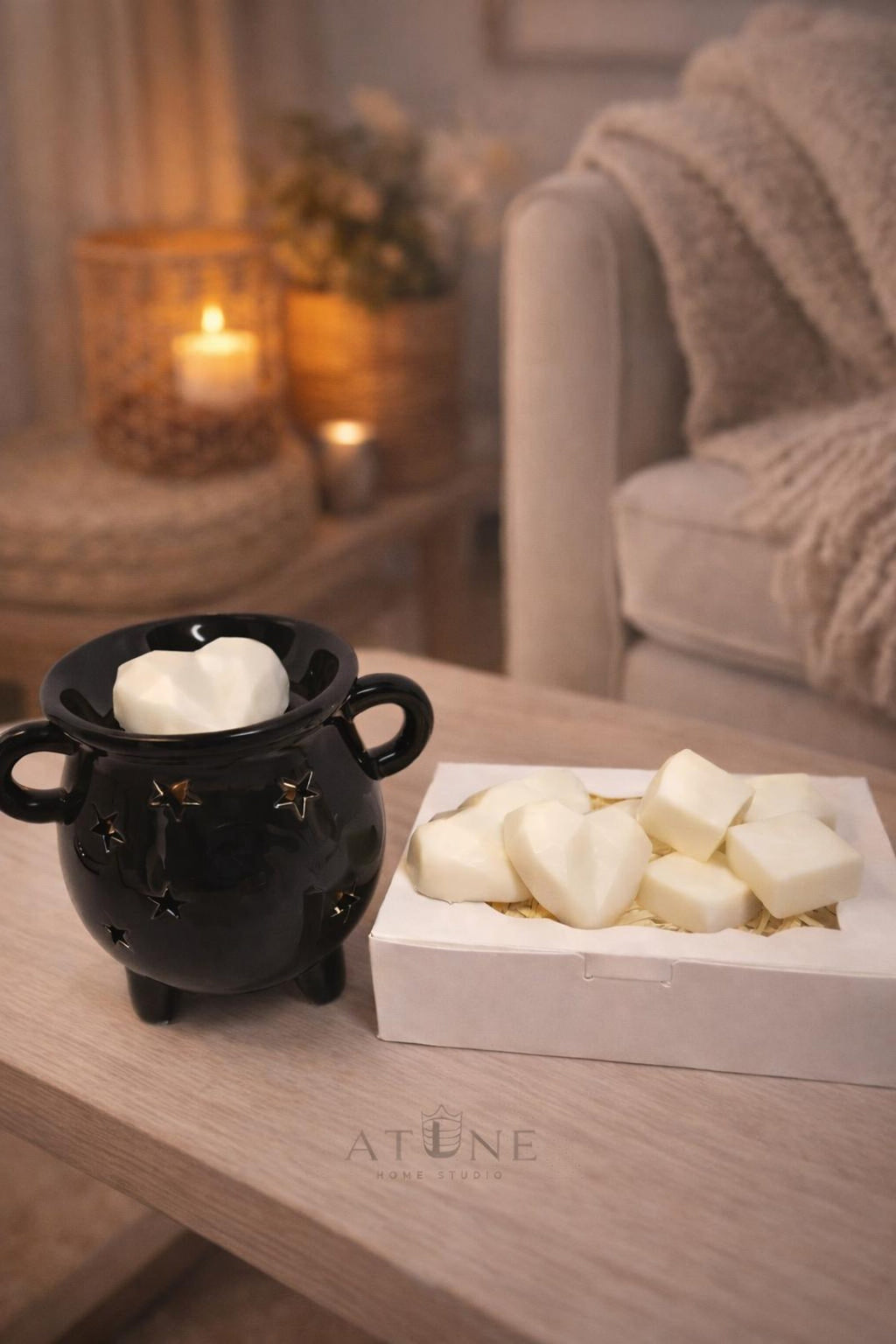 Dark Sea Fig & Lavender Burner Set by ATENE Home Studio